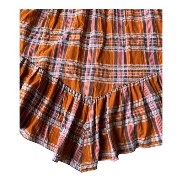 Anthropologie Plaid A-Line Midi Skirt high low high waisted size XL - Picture 11 of 16